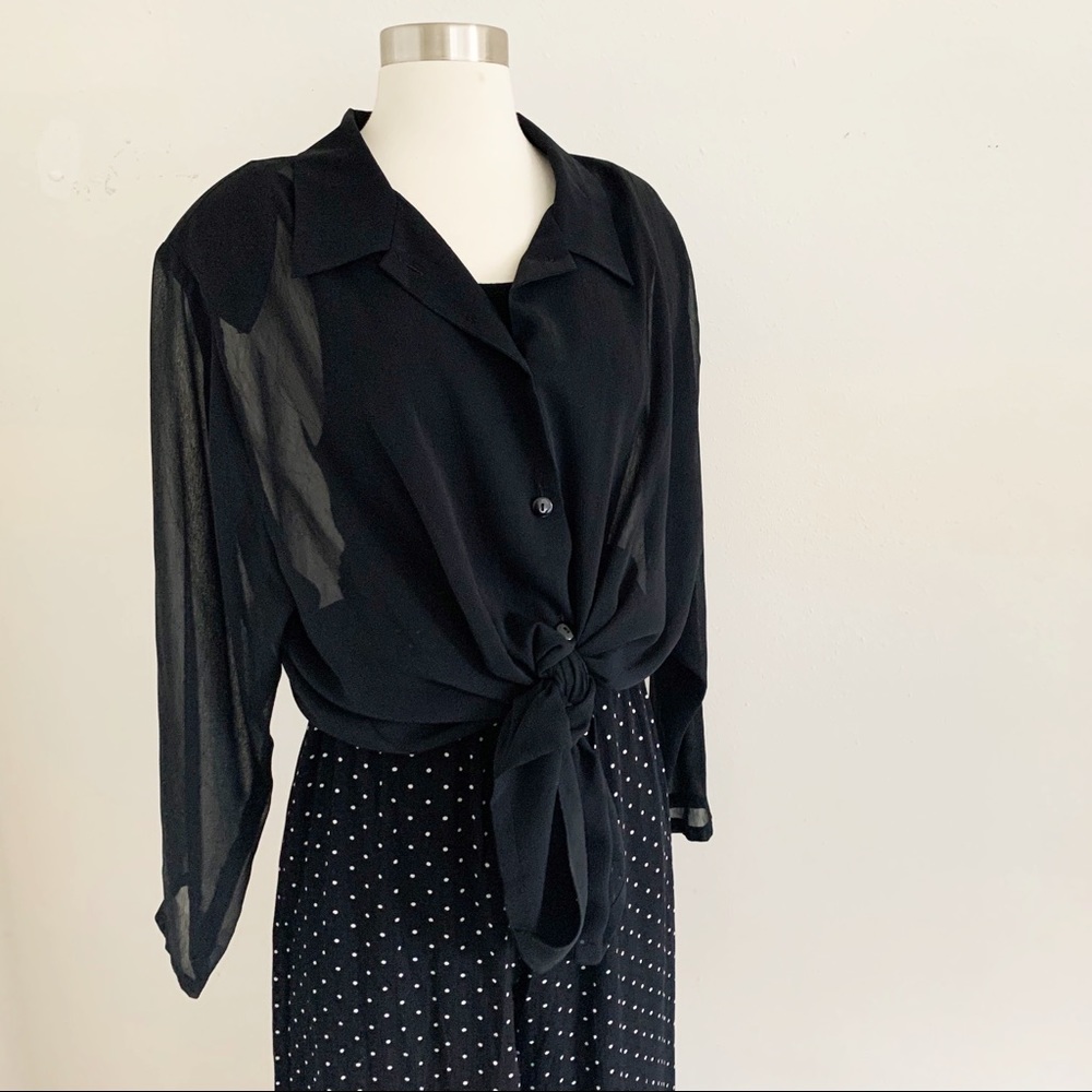 Black Vintage Button Up size Large